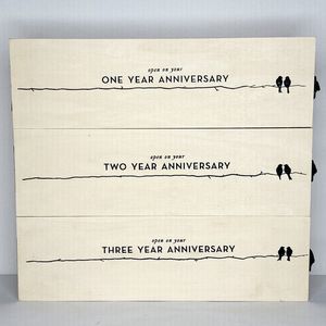 Anniversary Gift Wine Box‎ For First 3 Years Of Marriage Love Birds On A Wire